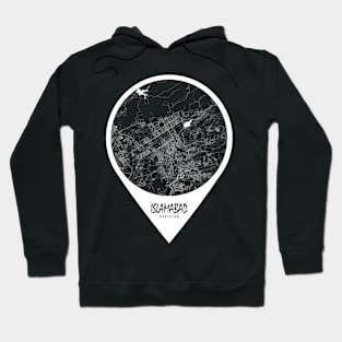 Islamabad, Pakistan City Map - Travel Pin Hoodie